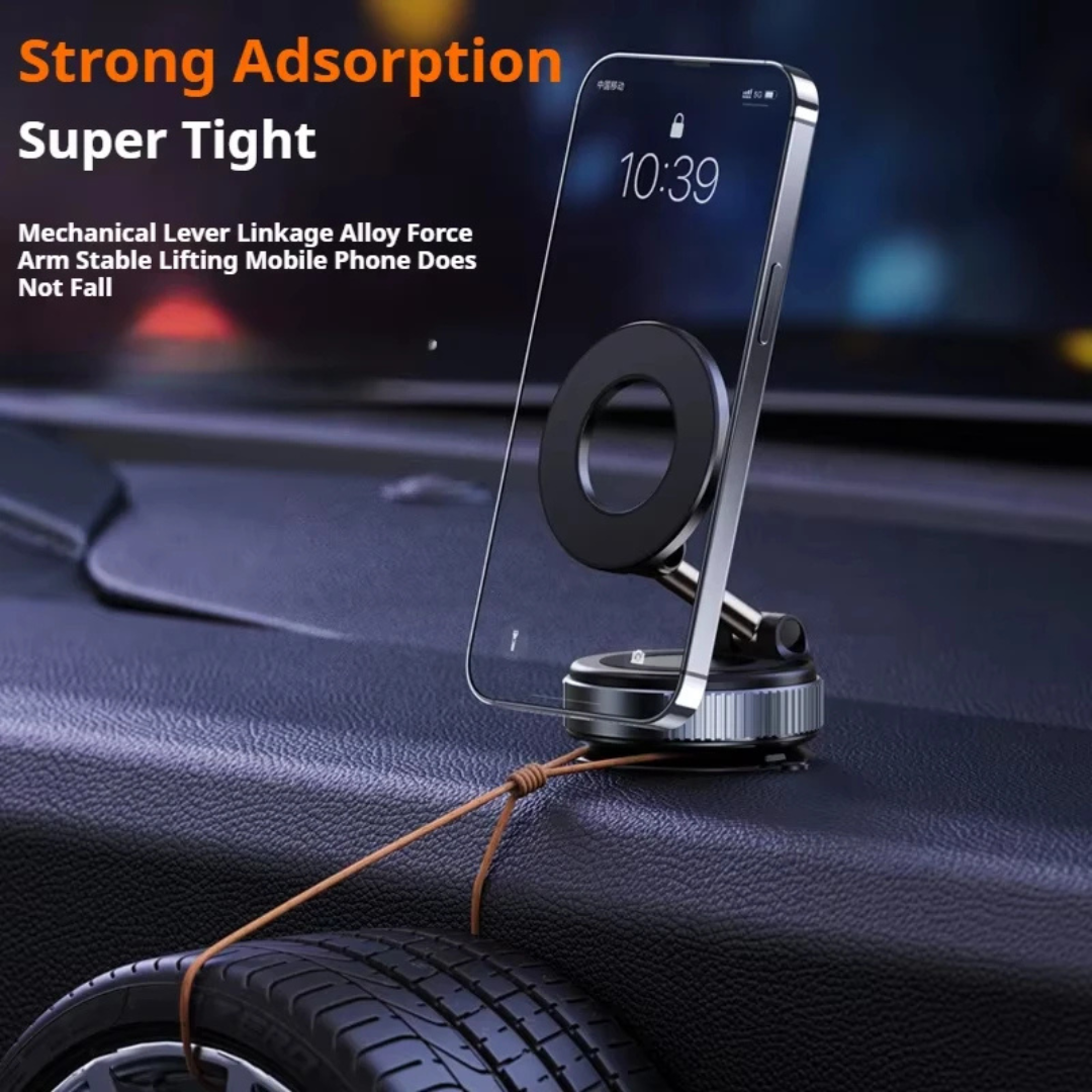 Vacuum Suction Car Phone Holder with Strong Magnet & 360° Rotation